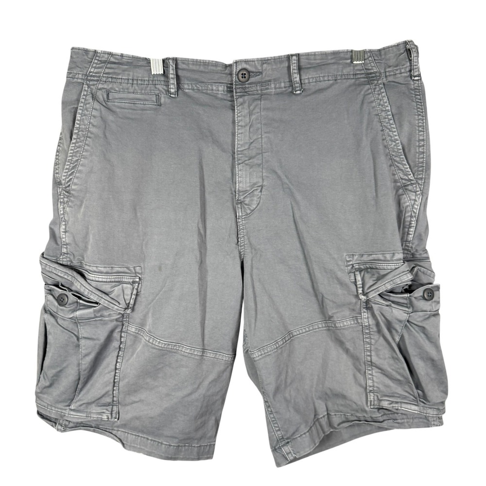 American Eagle Shorts Mens 38 Gray Flex Canvas Cargo Stretch 11 Inseam Casual